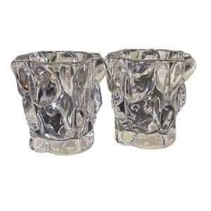 Partylite Glacier Lights Votive Candle Holder Retired Set Of 2‎